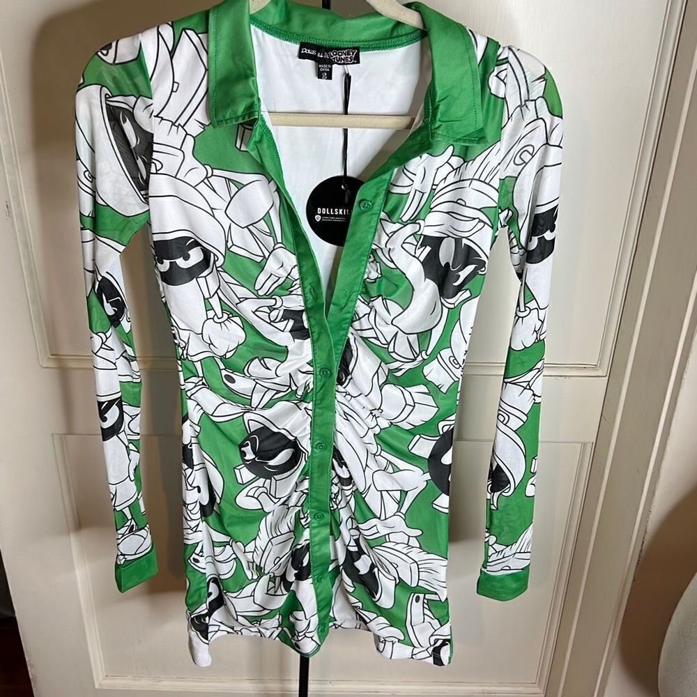 Dolls Kill x Looney Tunes No Earthlings Allowed Mini Dress Size Small NWT